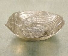 Ancienne coupe à fruit motif épis de maïs. Laiton massif. Made in Italy. Vintage
