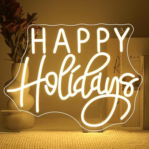 Happy holidays neon - happy, led,happy