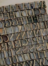 Police de Caractères à dorer fer reliure dorure bronze/laiton ancien cuir|livre