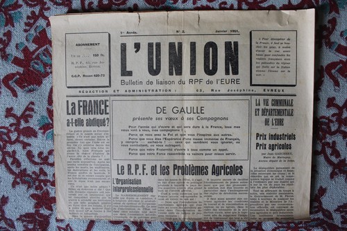 Union bulletin liaison du - l'union,