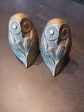 serre livres laiton doré, ancien chouettes  vintage cadeaux enjaune de cuivre. 