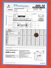 RENAULT PREMIUM / 385 . 18 GRAND VOLUME / PORTEUR REMORQUEUR / FICHE de 1996