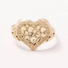 Bague Coeur Pepite à Motif