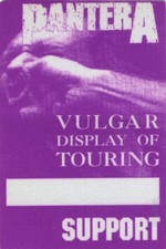 Pantera 1992 Tour Backstage Pass Dimebag Darrell Violet