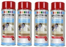 4X Bombes Spray Rouge Peinture en Aérosol 4x400ml Tous supports Bois,Métal,Plast