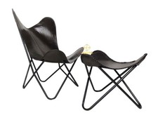 Chaise Papillon En Cuir
