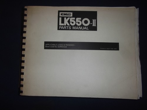 Kobelco lk550 manuel de - manuel,