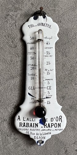 Thermomètre émaillé ancien - thermomètre,