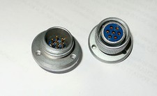 2 CONNECTEURS CHASSIS RADIALL / SOGIE M / F 7 PIN  SCHOEPS, BEYER .MICRO -ORTF