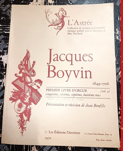 Orgue partition jacques boyvin - orgue,