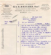 1923 FABRICANTS DE SERRURERIE UNIE ET ORNEE G & R BRICARD A PARIS - M. RENA
