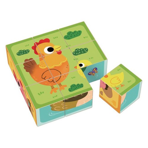 Ferme cubes bois - ferme,