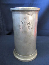 ANCIENNE MESURE EN ETAIN 1/2 LITRE VINCENT ZANONE LYON