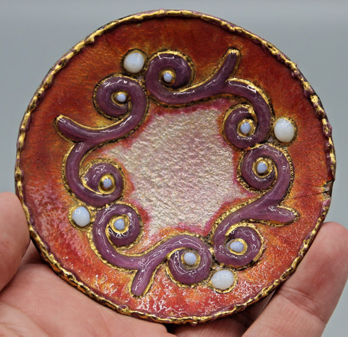 Ancienne coupelle emaux sur - en,