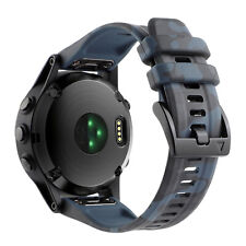Pour Garmin Fenix 7X 26mm Bracelet de montre en silicone imprimé camouflage