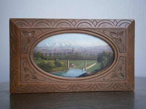 Boite 1890 peinture - c-1890, huile