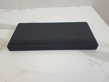 socle en bois peint en gris foncé pour figurines et maquettes 22 X 9,7 cm