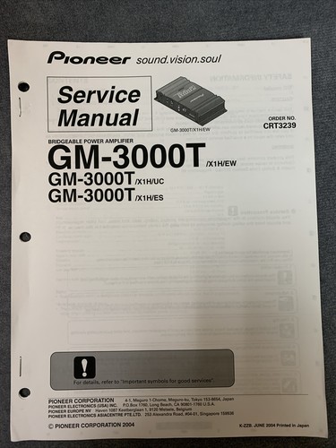 Pioneer 3000t service - pioneer,