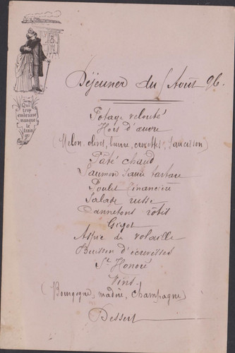 Menu ancien humoristique - menu,