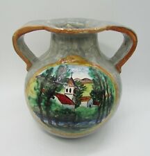 Louis Baude Montigny sur Loing vase boule décor de deux paysages impressionniste