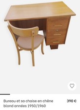 Bureau et sa Chaise vintage