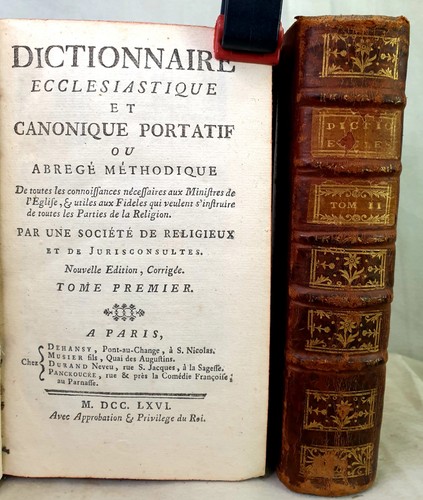 Livre ancien 1766 dictionnaire - livre,