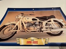 BMW 600 R69S 1960 fiche carte moto passion collection Atlas