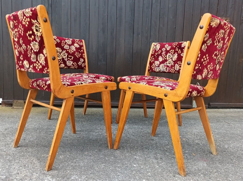 Vintage boomerang chaise - 4x,