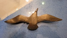 TRES RARE ART DECO OISEAU MOUETTE TAPE PORTE EN BRONZE 40's  MADE IN FRANCE