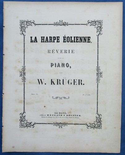Wilhelm krüger partition - krÜger, la