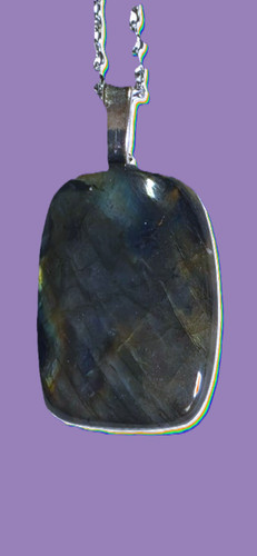 Collier pendentif labradorite - collier,