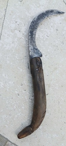 Ancien couteau serpette manche - couteau,