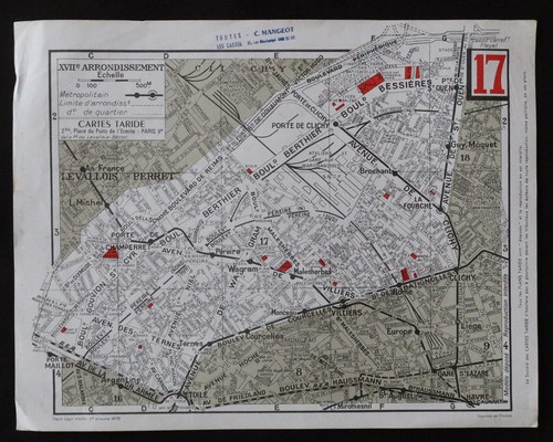 Carte taride 17ème - , xvii