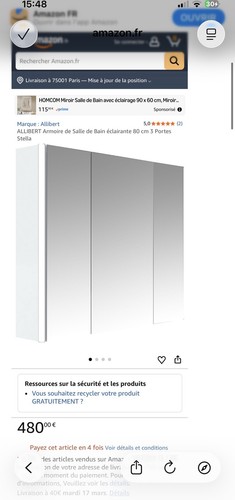 Armoire salle bain - salle, de