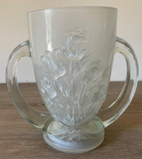 ANCIEN VASE SIGNE VERLYS 1930 " LES CAMPANULES " DEPOLI ET TRANSLUCIDE ART DECO