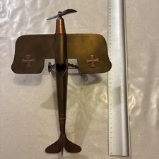 AVION ALLEMAND ALBATROS 28 CM RÉALISÉ PAR POILU TRENCH ART TRANCHÉES CHÊNE WW1