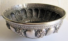 BOL CÉRÉMONIEL EN ARGENT, Ancien, Vietnam, Tailande, Myanmar.