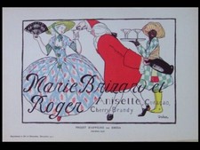 PROJET D'AFFICHE FRANÇAISE, MARIE BRIZARD - LITHOGRAPHIE 1911 - DRESA