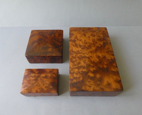 Boîtes bois en loupe - boîtes, bois,