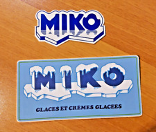 MIKO Lot 2 Autocollants ancien publicitaire  GLACES ESKIMO vintage cône batonnet