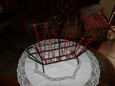 Ancien porte-revues,scoubidou,fer forgé,1960,rangement,collection