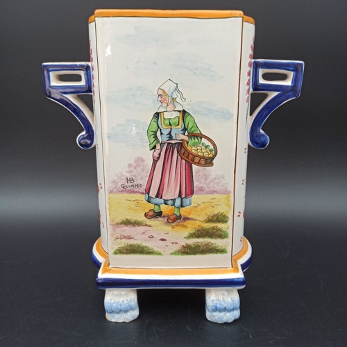 Quimper vase en faïence - -,