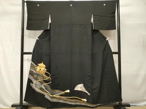 Kimono japonais noir broderie
