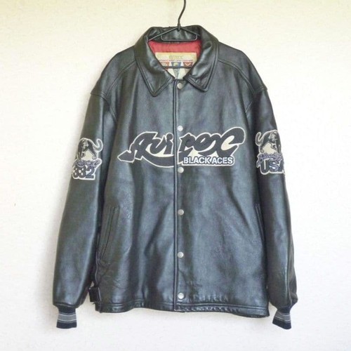 Avirex leather jacket - leather,
