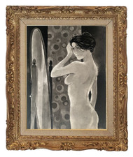 YVES GANNE (1935-2019) ELEVE DE FERNAND LEGER - JEUNE FEMME AU PSYCHE (55)