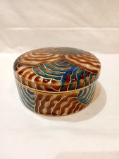 Camille Tharaud (1878-1956) Bonbonnière en porcelaine polychrome,Limoges XXème