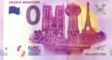 78 ELANCOURT France Miniature 2, Monuments, 2017, Billet Euro Souvenir