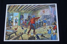 Affiche Scolaire Jules Ferry ecole primaire Victor Hugo Rossignol tableau V138