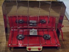 rechaud gaz 2 feux camping avec auvent