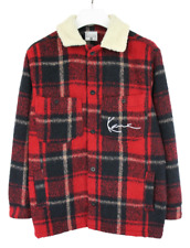 Karl Kani Veste Homme M Col Sherpa Doublé Laine Mélange Polo Logo Poches